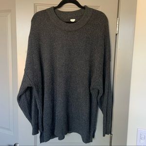 Aerie Waffle Oversized Crew Sweater Size L